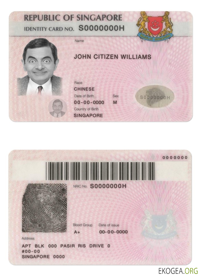 Carte d'identité de Singapour